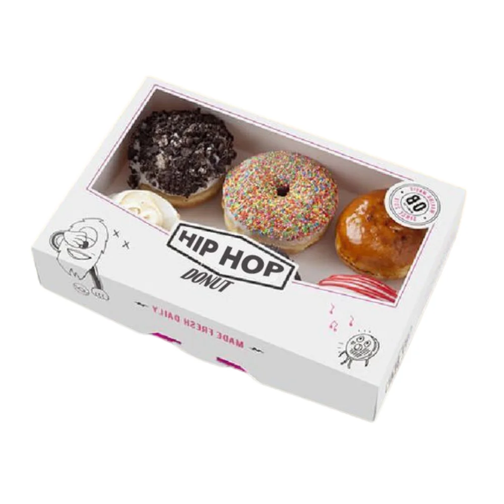 custom donut boxes printed food packaging