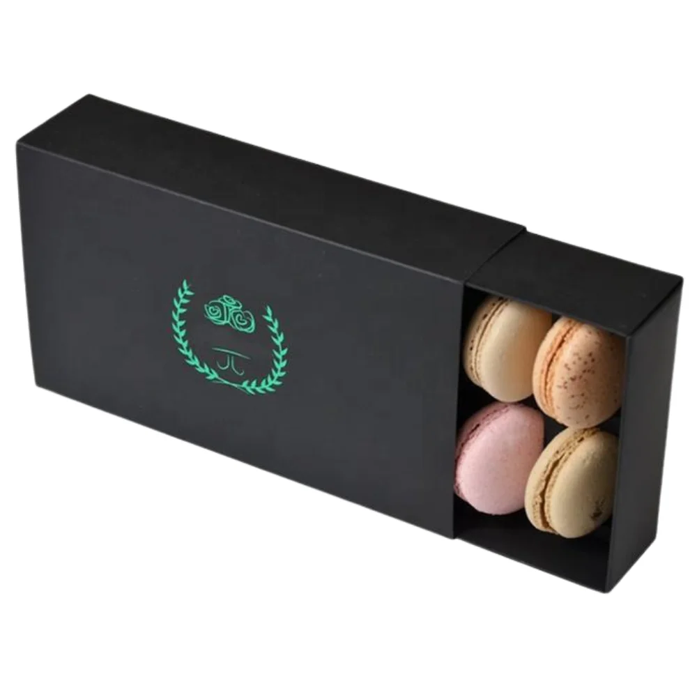 custom macaron packaging boxes printed logo