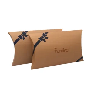 eco friendly kraft pillow boxes custom logo