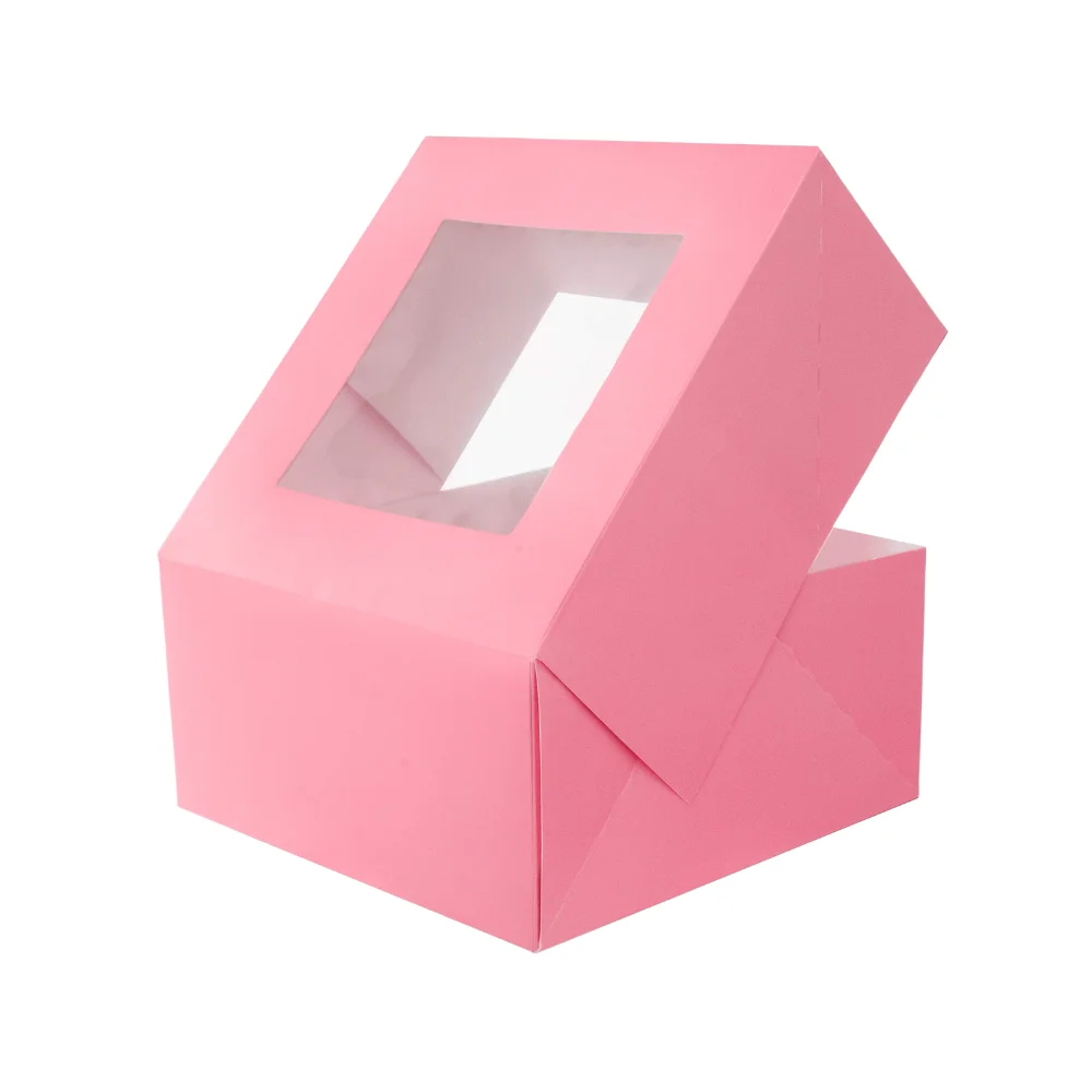 luxury cake gift boxes window custom design