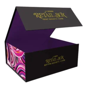 custom magnetic closure rigid boxes logo