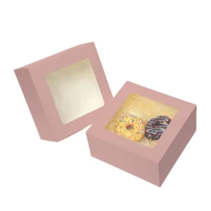 custom bakery boxes with window with logo