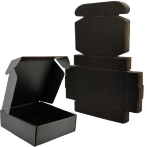 custom black mailer box with partition packaging