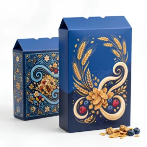 custom blue cereal box wholesale