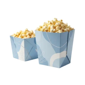 custom blue popcorn boxes