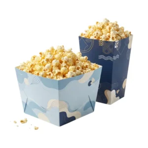 custom blue popcorn boxes with logo