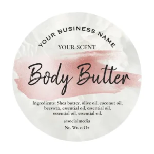 custom body butter labels