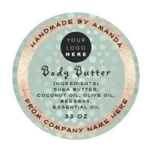 custom body butter labels packaging