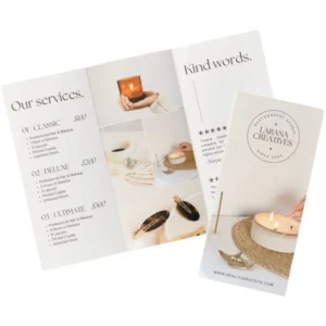 custom brochure with logo