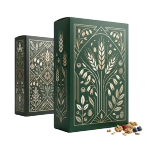 custom green cereal boxes packaging