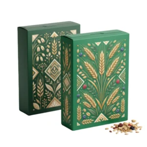 custom green cereal boxes with logo