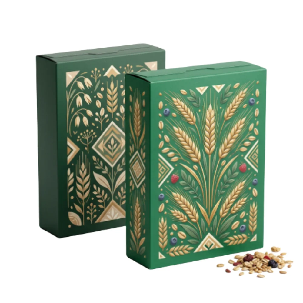 custom green cereal boxes with logo