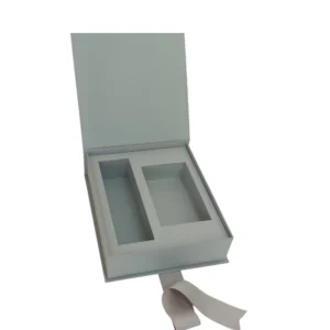 custom grey adapter box with logo