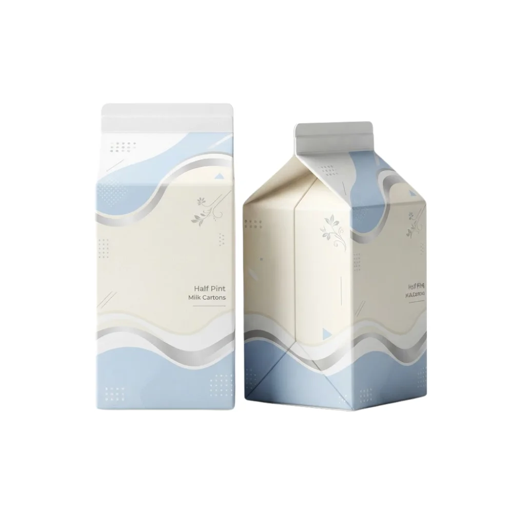 custom half pint milk cartons