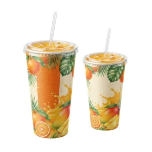 custom juice cup with logo