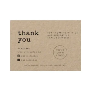 custom packaging insert cards