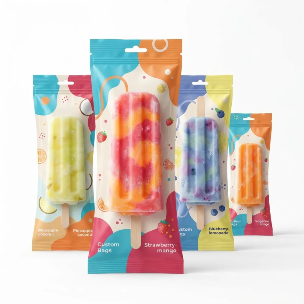 custom popsicle bags packaging