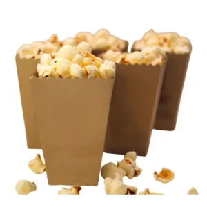 custom printed brown popcorn boxes