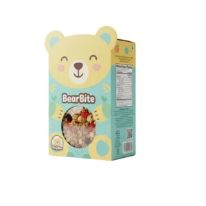 custom printed cereal with bear on box