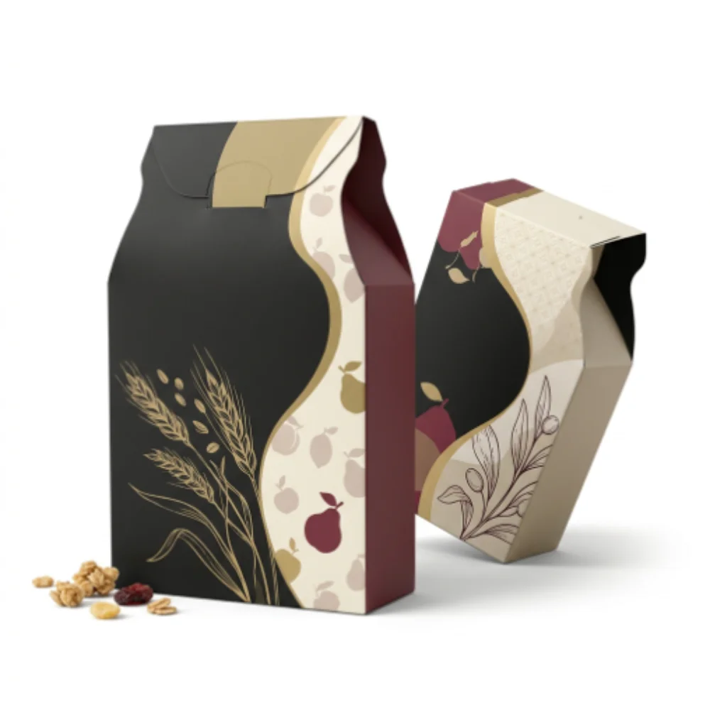 custom printed die cut cereal boxes