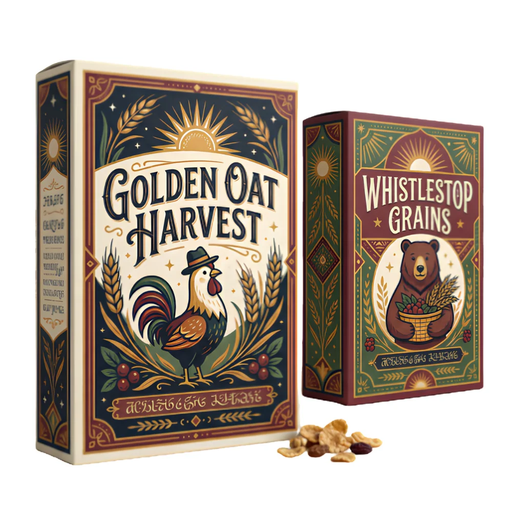 custom printed retro cereal boxes