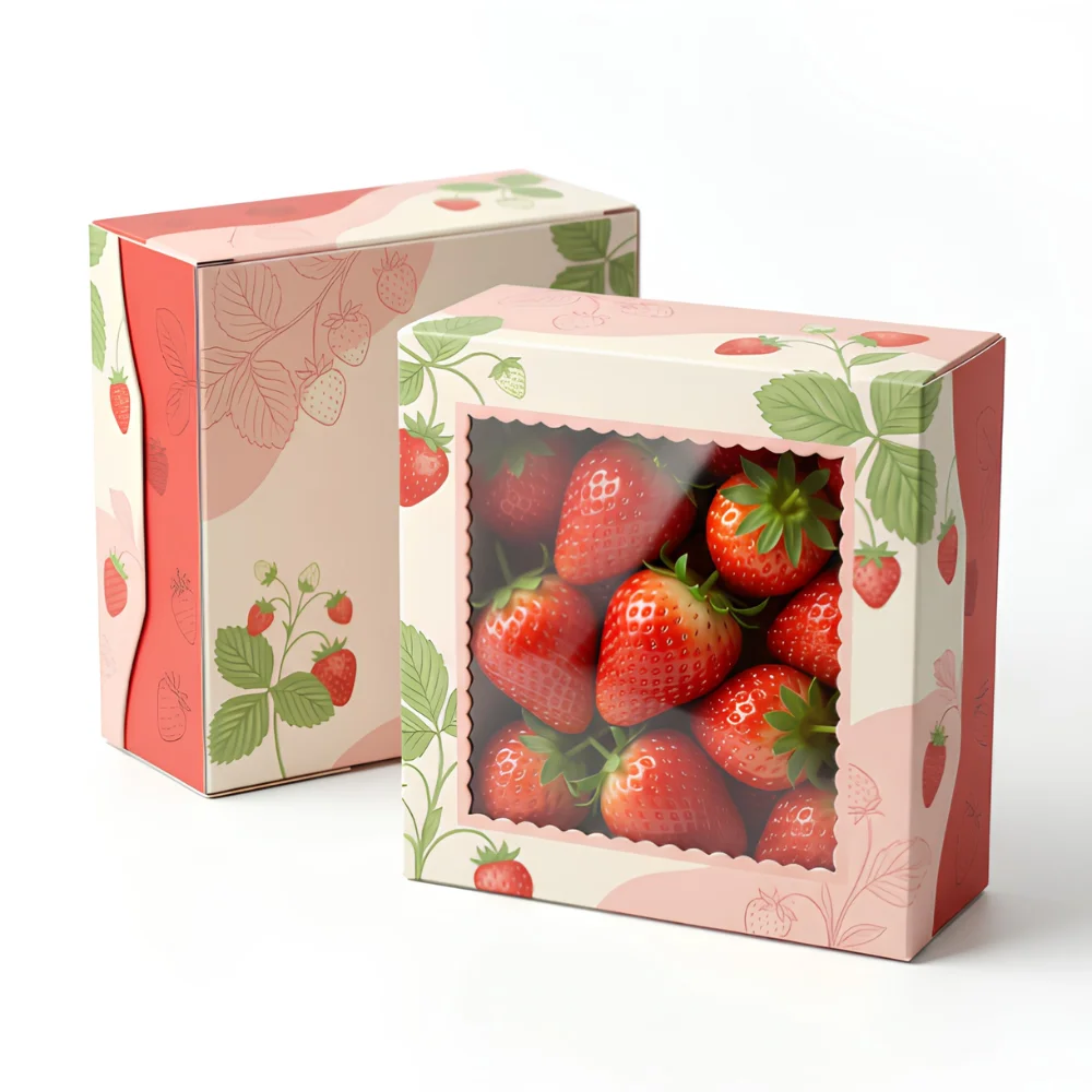 custom printed strawberry boxes