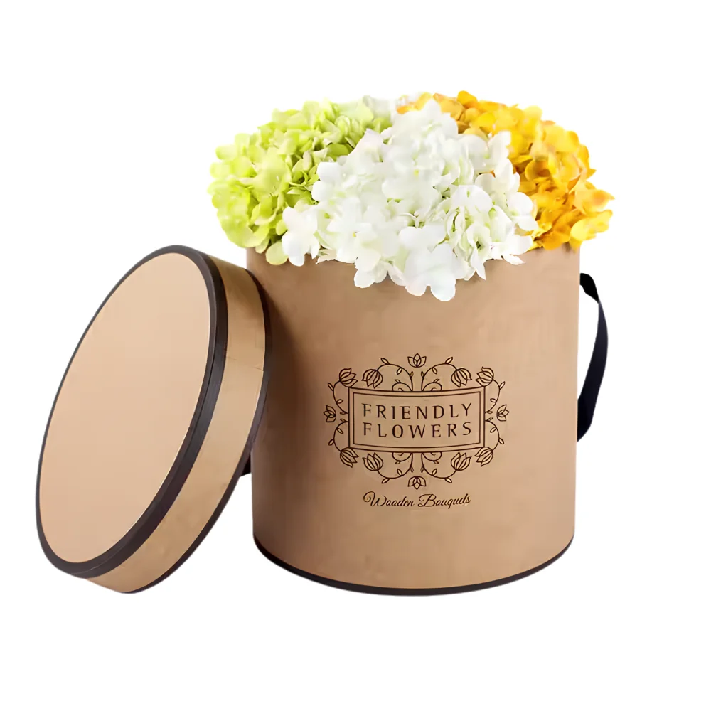custom round flower boxes wholesale